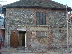 Fig. 2 The external elevation of the north wall following demolition of the 1970s annexe